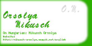 orsolya mikusch business card
